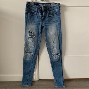 American Eagle Super Stretch Ripped Jeans
